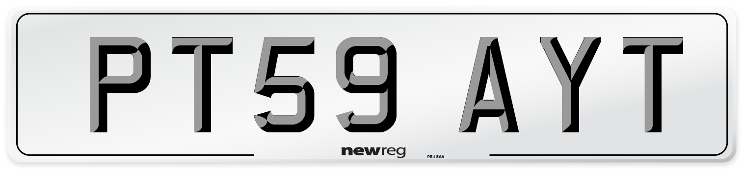 PT59 AYT Number Plate from New Reg